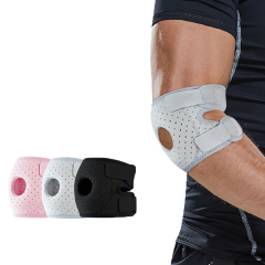 Customized Breathable Elbow Pad Sleeves Non-Slip Elastic Sports Compression Nylon Elbow Support Brace With Pad
