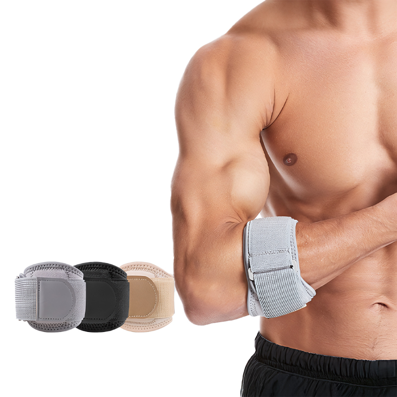 Custom LOGO Elbow Support Brace Adjustable Elasticity Breathable Tennis Elbow Support Belts For Sports Fitness