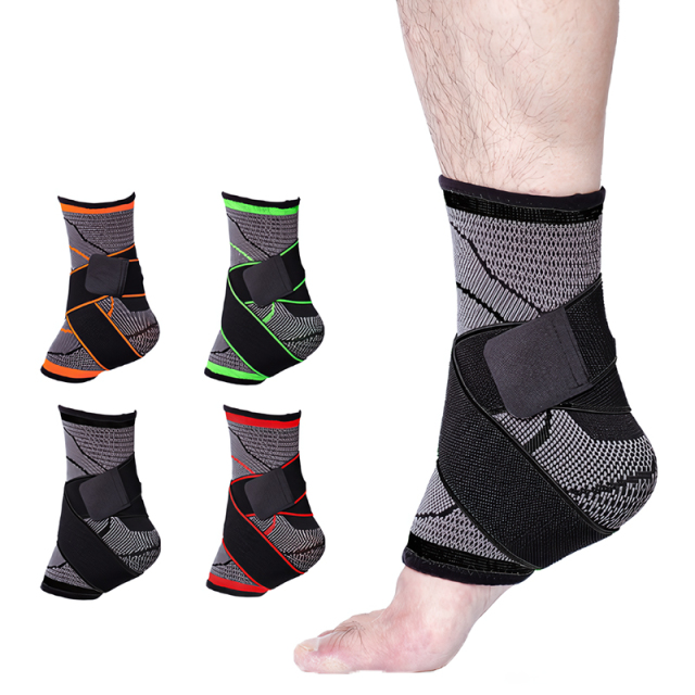 Wholesale Adjustable Breathable Compression Elastic Sports Basketball Ankle Brace Support Brace for Running Walking