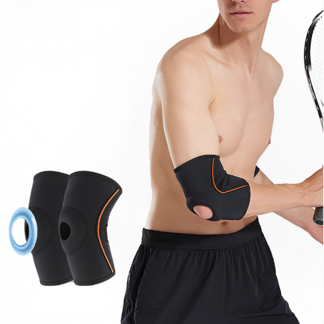 Tennis Elbow Support Brace Compressive Elbow Support Brace Neoprene Anti-Slip Elbow Sleeve for Basketball Volleyball Tennis