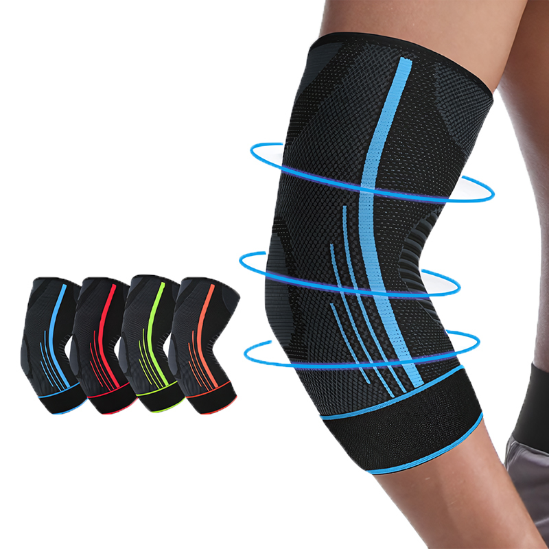 Nylon Elastic Diamond-pattern Elbow Pads - Breathable Compression Support Sleeves for Sports Protection and Gym Fitness