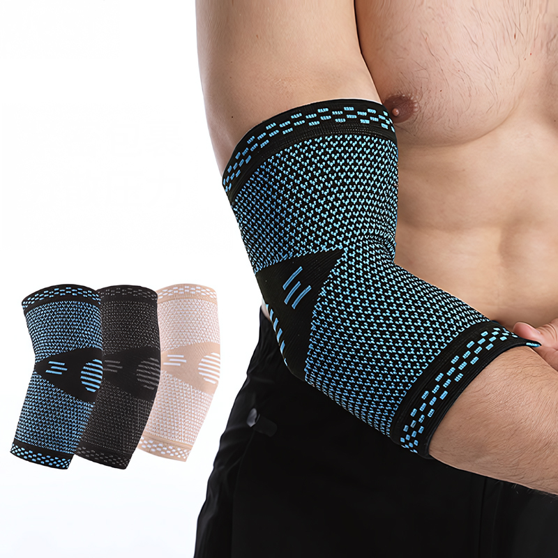 Popular Custom Elbow Sleeve Breathable Elastic Arm Elbow Brace Support Sports Volleyball Tennis Elbow Protection for Men Women