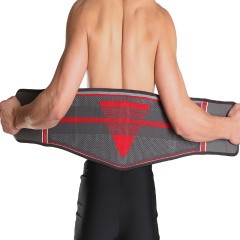 Customized Elastic Blue Knitted Nylon Elastic Waist Support Built-In Silicone Massage Strip Flexible Back Pain Relief Shipped 7