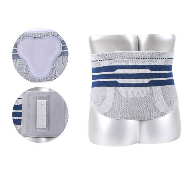 Customized Knitted Compression Lumbar Brace Adjustable Nylon Elastic Waist Support Belt with Professional Protection