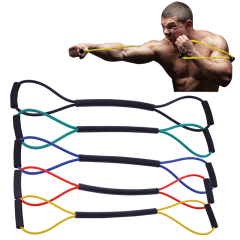 High Speed Boxing Training Rope TPE Elastic Drawstring Resistance Band Muay Thai Martial Art Punching Kicking Practice Equipment