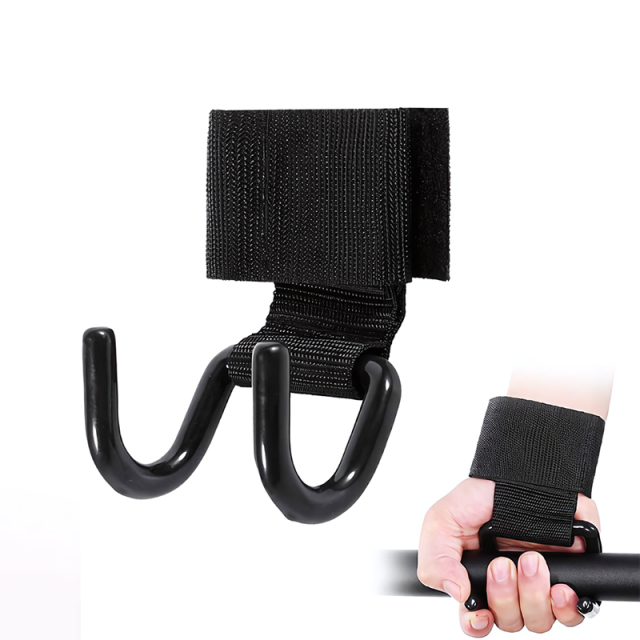 Weight Lifting Hook Portable Strong Grip Wrist Hook Heavy Duty Safe for Women Men Fitness