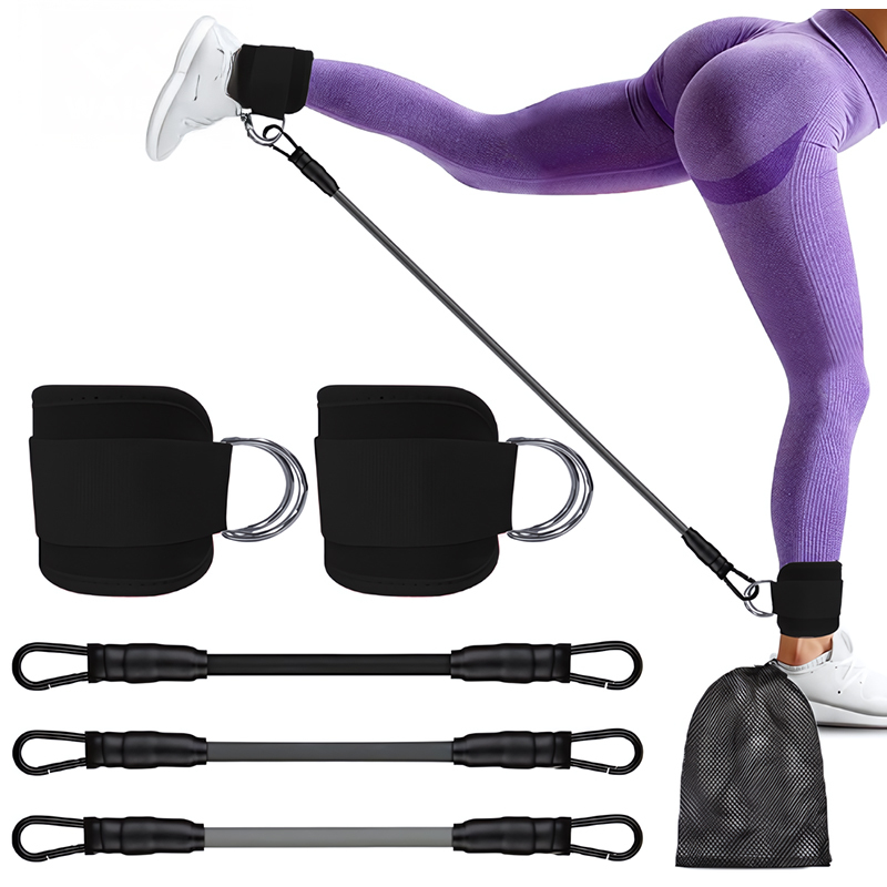 Adjustable D-ring Ankle Strap Muscle Trainer Training Hip Leg Straps Ankle Brace Power Weight Lifting Fitness Ankle Straps