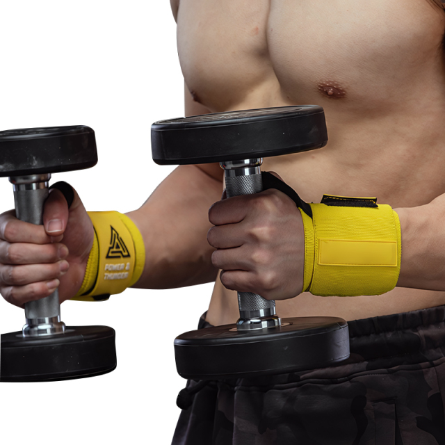 Custom Elastic Wrist Brace Heavy Duty Gym Safety Gear Weightlifting Power Lifting Workouts Sports Workout Support Wrap