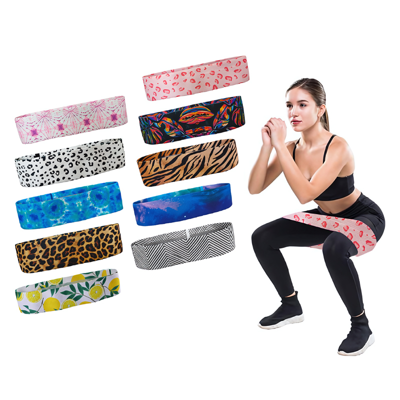 Factory Wholesale Cotton Polyester Exercise Bands Custom Logo Booty Bands Set with Loop Hip Booty Resistance Bands in Bag