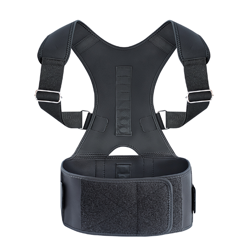 Adjustable Durable Breathable Nylon Cotton Posture Corrector Back Brace for Men Women Fitness Shoulder Back Support Belt Pull-On