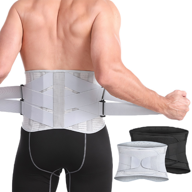 Adjustable Breathable Adult Lumbar Support Waist Corset Back Brace Straps Comfortable Summer Spring Working Nylon Cotton