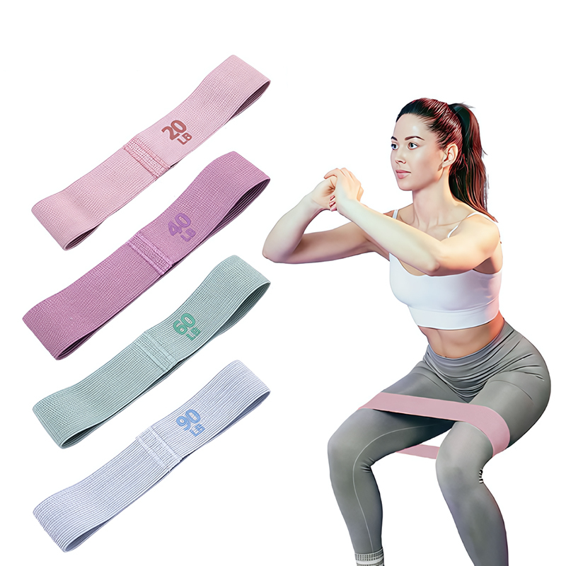 Wholesale Gym Equipment Set Latex Elastic Polyester Fabric Rubber Loop Exercise Resistance Bands for Workout Stretch Fitness Use