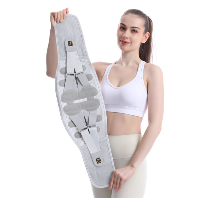 Lightweight Breathable Non-Skid Weightlifting Belt with Four Steel Plates Lumbar Support for Sports Protection Medical Grade