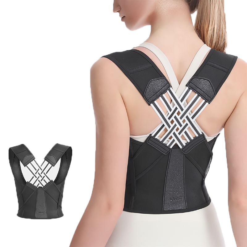 ELEGANT Adjustable Universal Flexible Spinal Health Posture Corrector Lycra + SBR Material for Men Women Offers Back Pain Relief