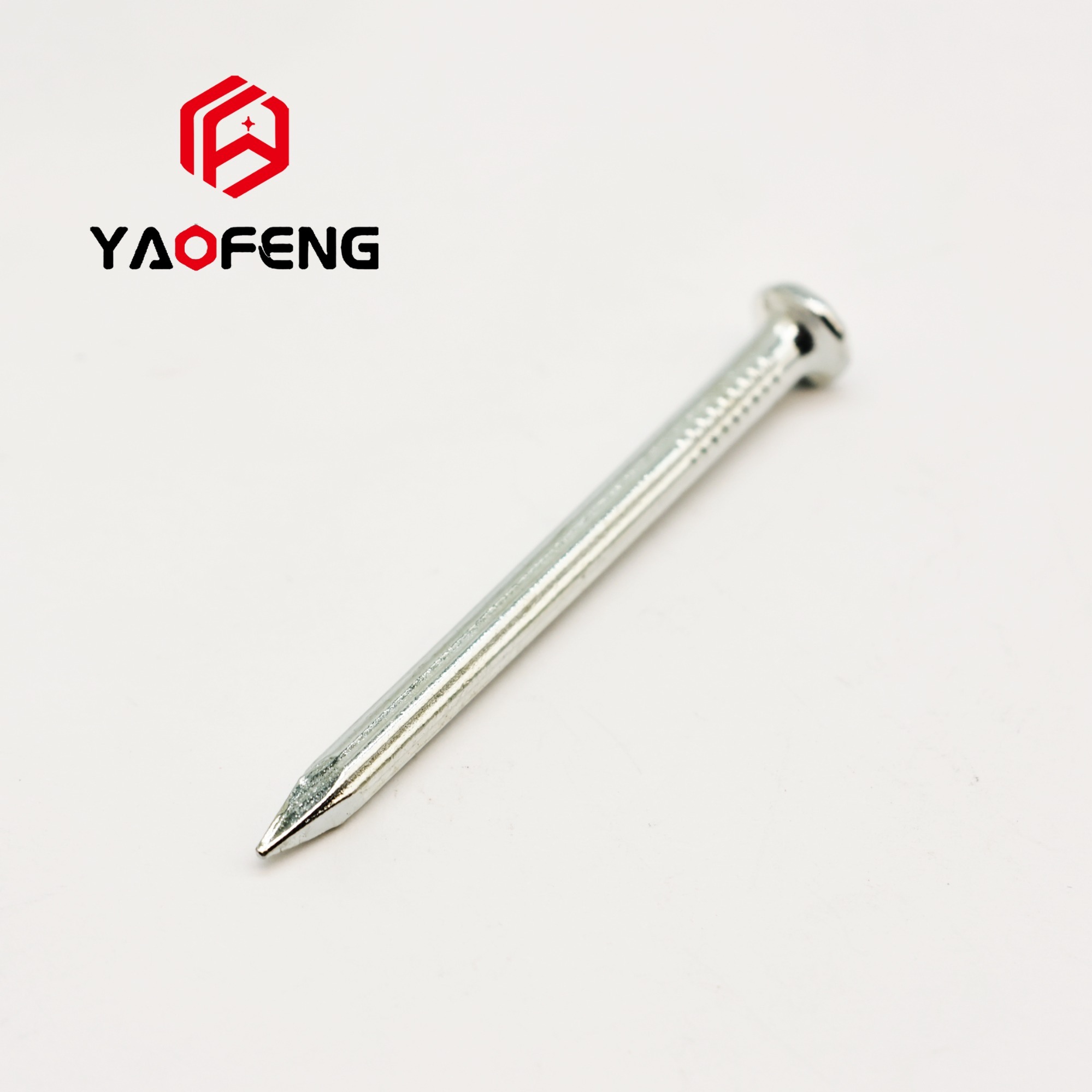Straight grain concrete steel nail