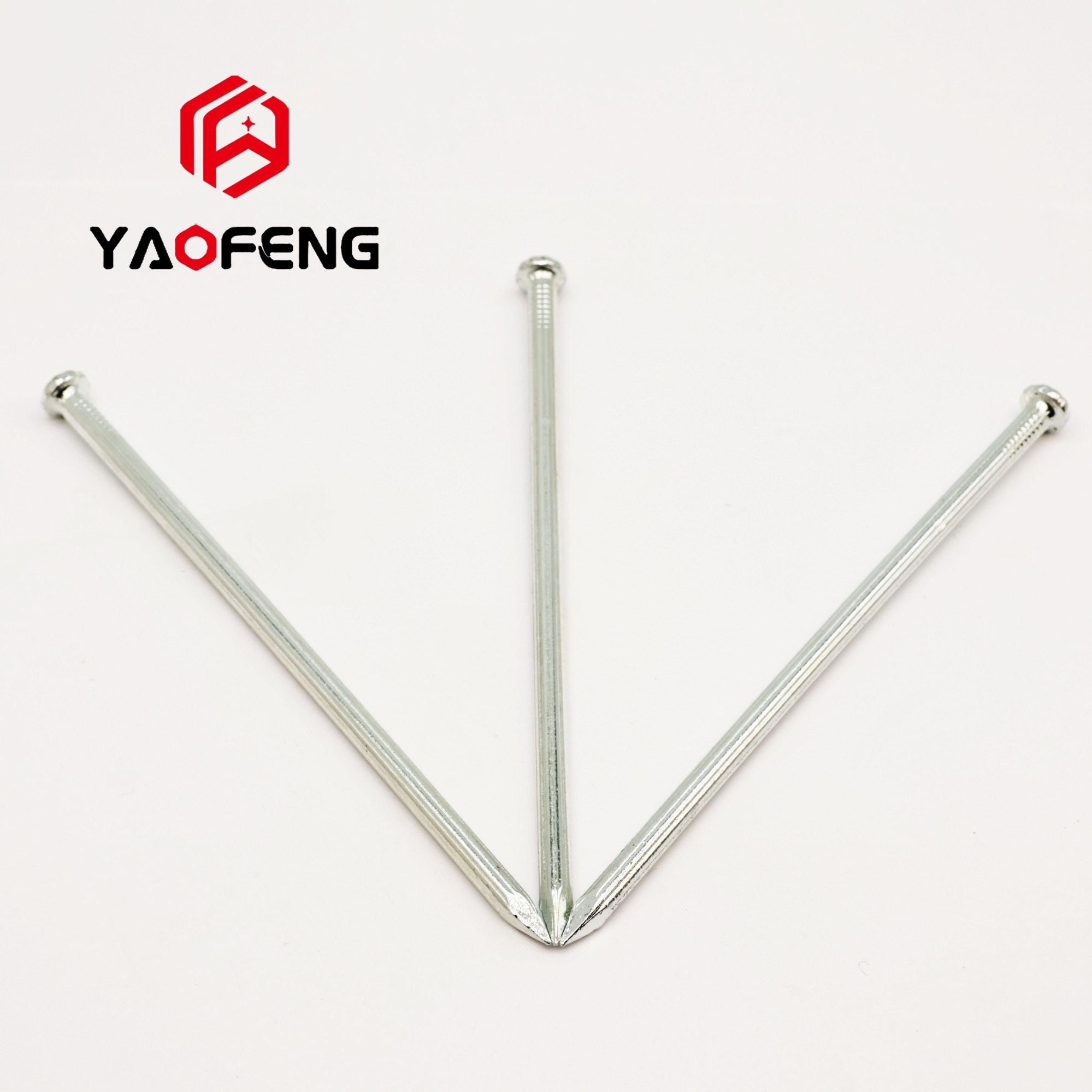 Straight grain concrete steel nail