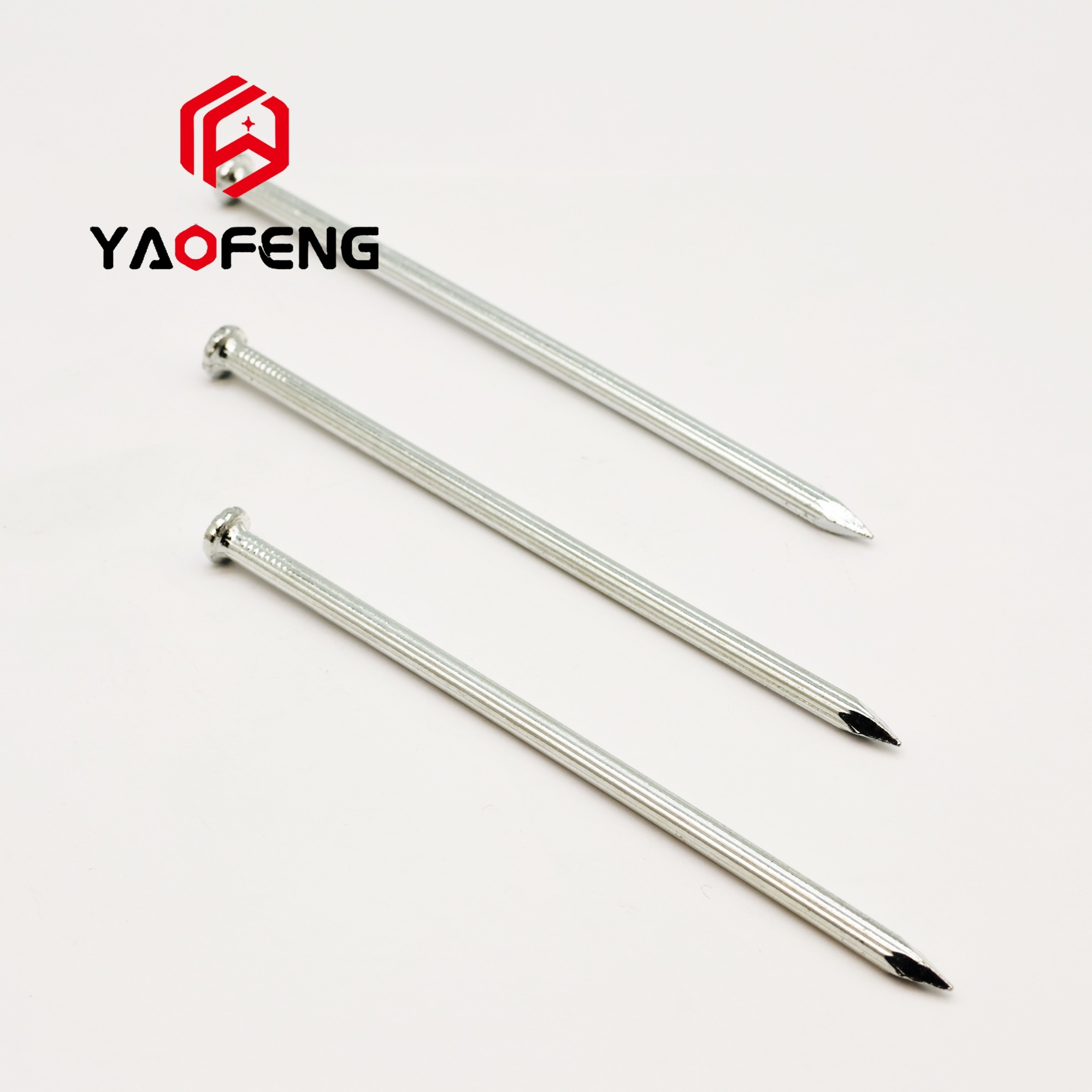 Straight grain concrete steel nail