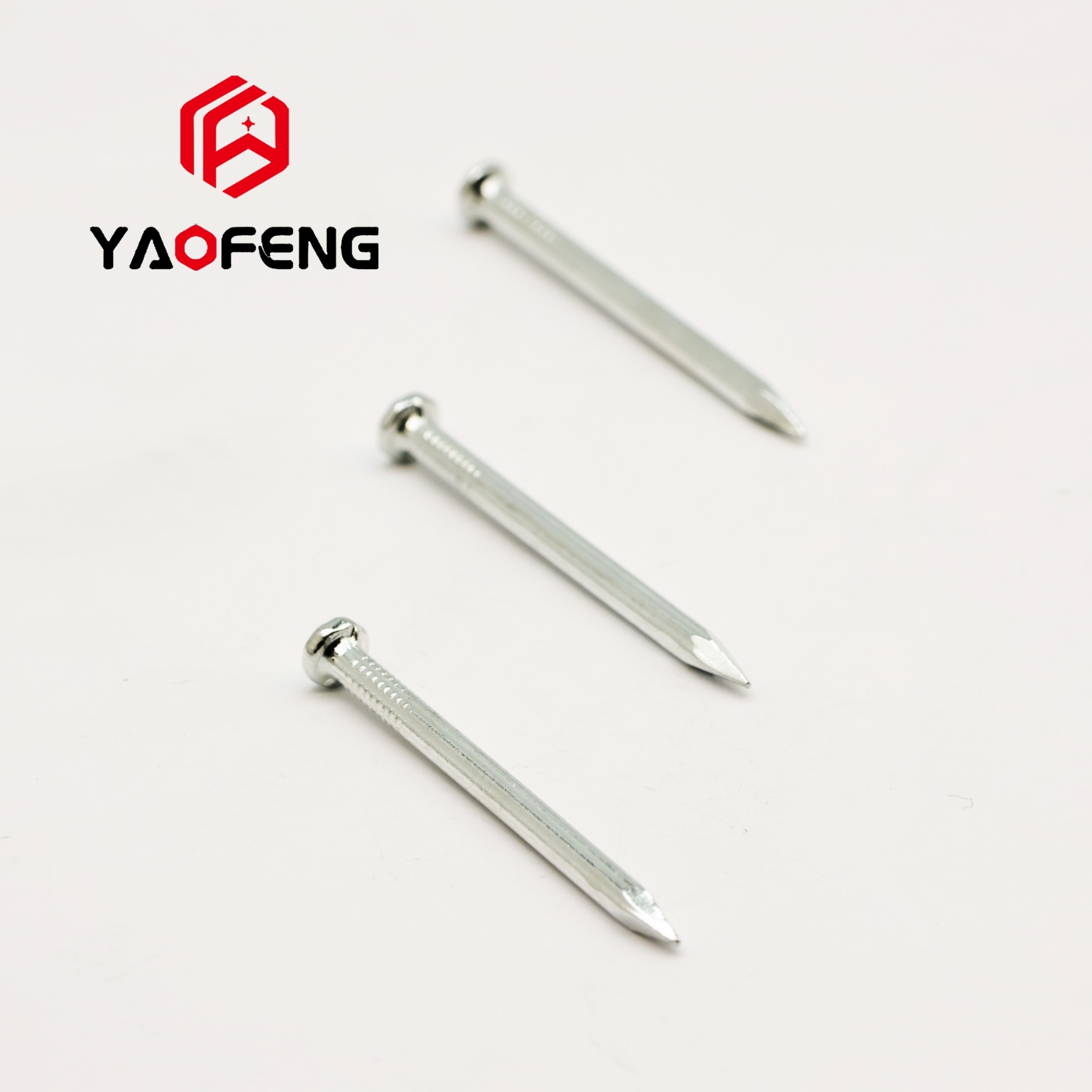 Straight grain concrete steel nail
