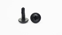 Truss head self drilling screw black phosphated