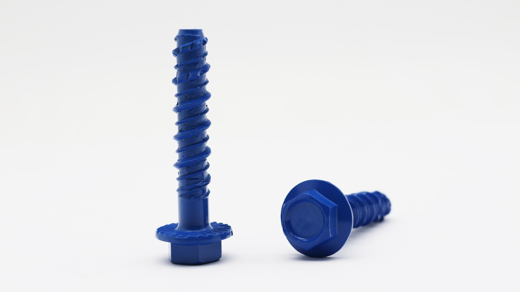 Hex flange head self-cutting concrete screw teflon