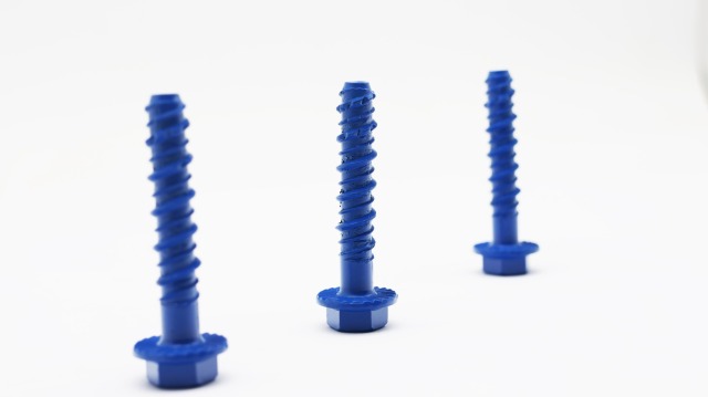 برغي خرساني ذاتي القطع برأس سداسي من مادة تفلون