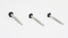 Double threaded hex head SDS with EPDM mechanical galvanized