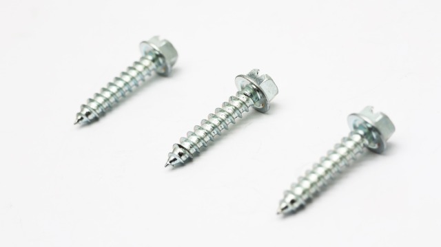 Slotted hex head self tapping screw