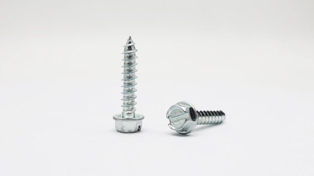 Slotted hex head self tapping screw