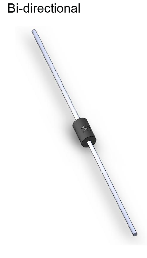 SOCAY Diodes Components 600W DO-15 Package TVS P6KE150CA P6KE Series Axial Lead Transient Voltage Suppressors