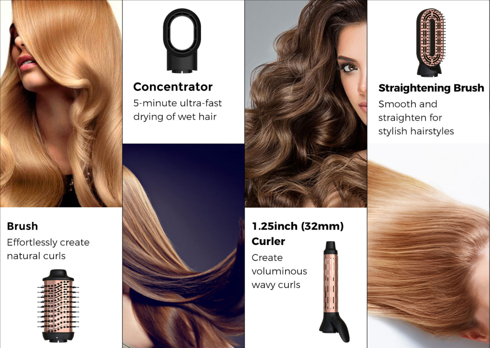 Best Selling 1200W Hot Air Brush Electric Comb One Step Hair Dryer Fast Hair Straightener 4 in 1 Hair Dryer Brush