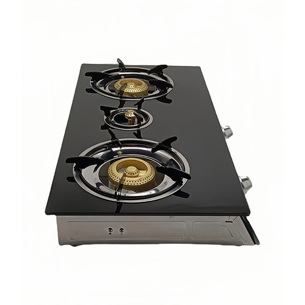 Kitchen Appliance Burner Gas Stove Tempered Glass 3 Burners Gas Cooktop Portable Gas Cooker