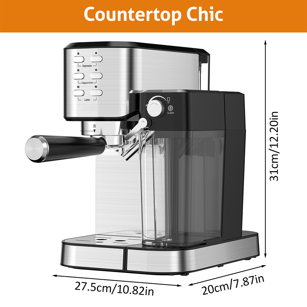 20bar Stainless Steel Touch Control Electronic Fancy Coffee Maker Luxurious and Classy Coffee Machine