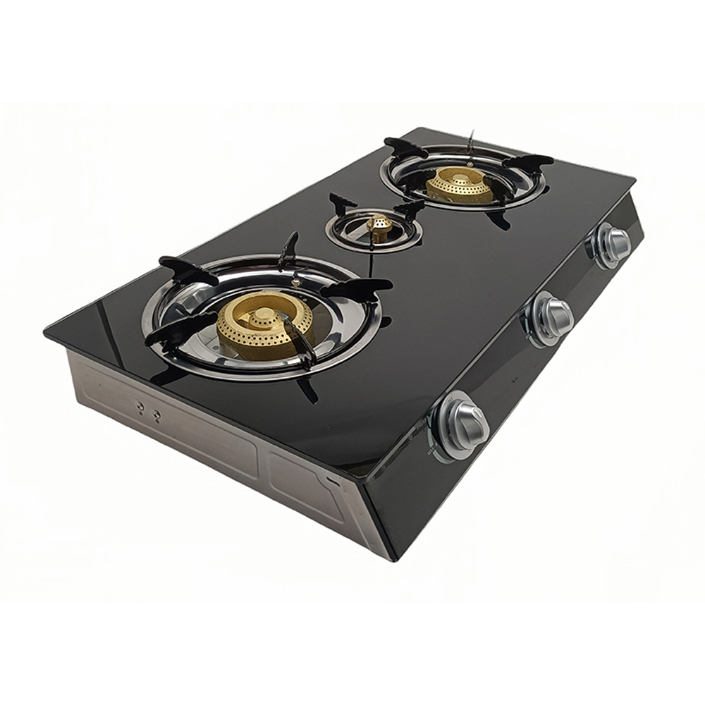 Kitchen Appliance Burner Gas Stove Tempered Glass 3 Burners Gas Cooktop Portable Gas Cooker