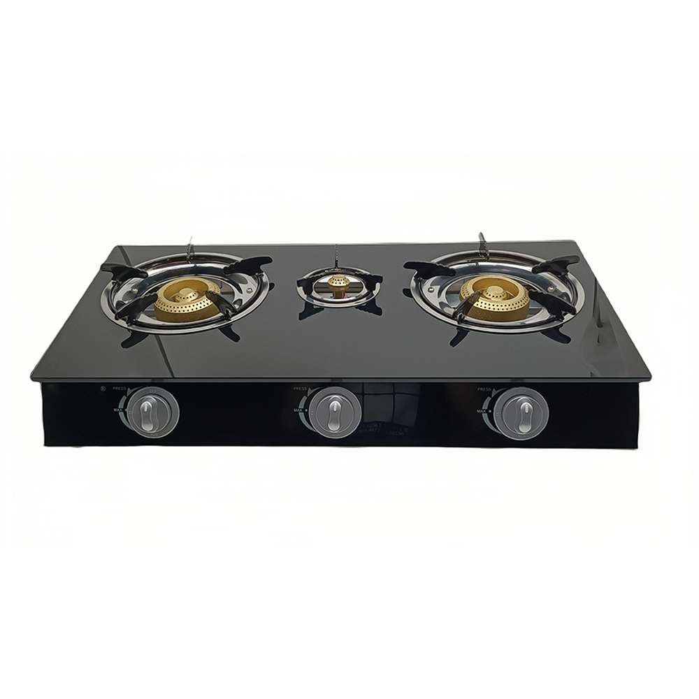 Kitchen Appliance Burner Gas Stove Tempered Glass 3 Burners Gas Cooktop Portable Gas Cooker