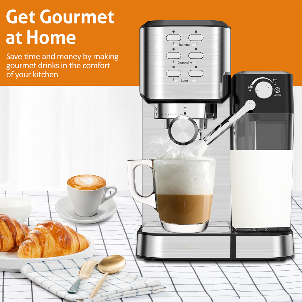 20bar Stainless Steel Touch Control Electronic Fancy Coffee Maker Luxurious and Classy Coffee Machine