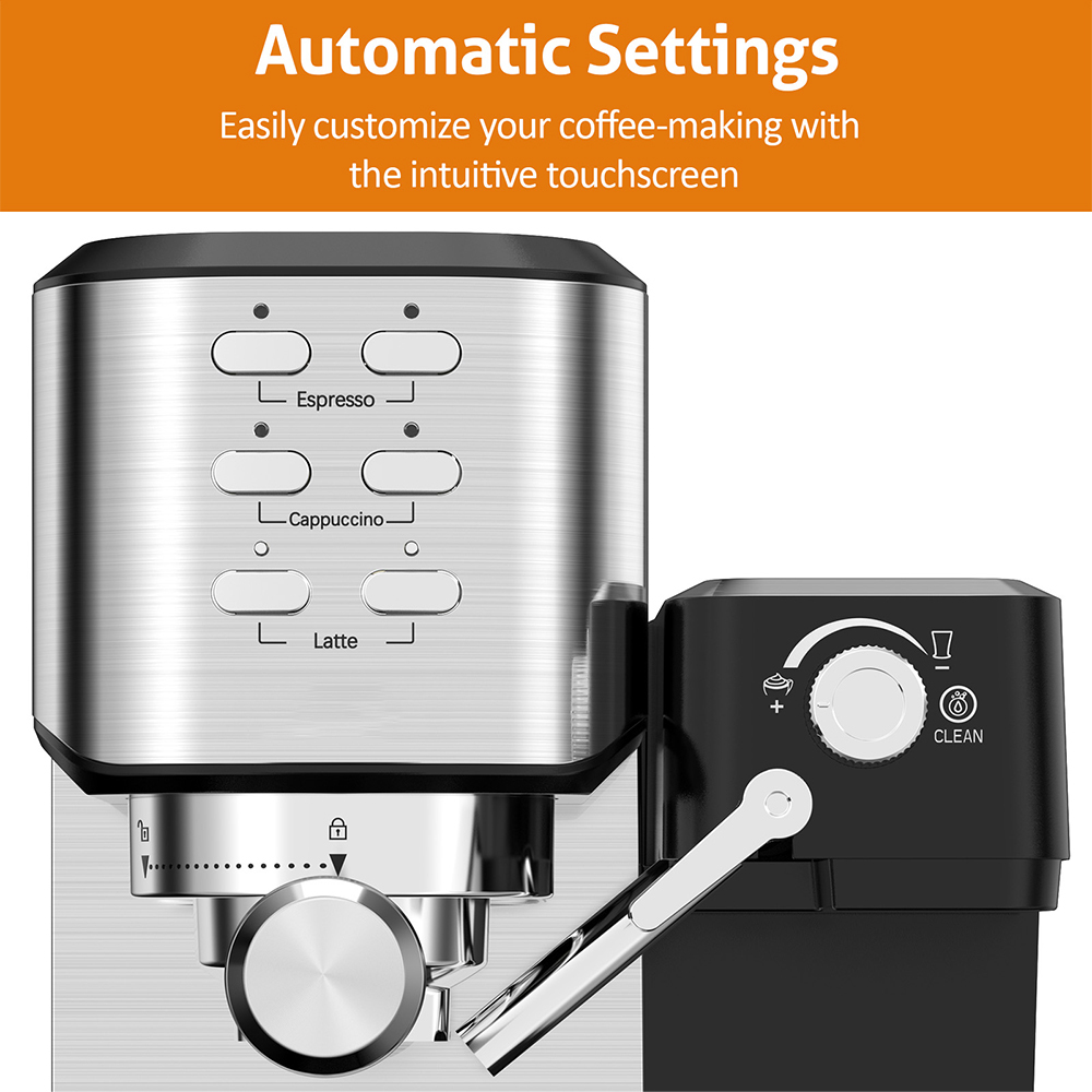 20bar Stainless Steel Touch Control Electronic Fancy Coffee Maker Luxurious and Classy Coffee Machine
