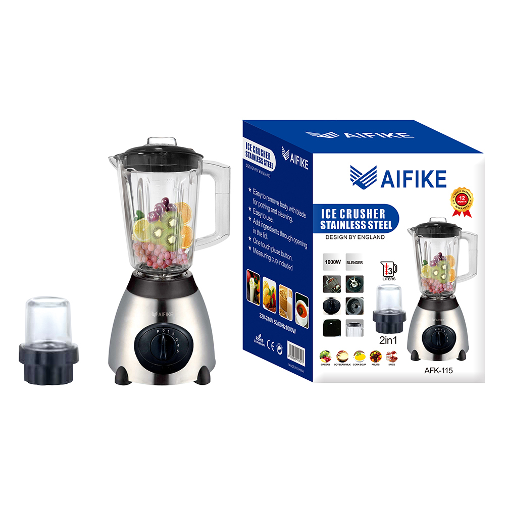 1.5L 2 in 1 High Speed Kitchen Appliance Commercial 1.5L Juicer Blender Electric Silver Multifunctional Stainless Steel