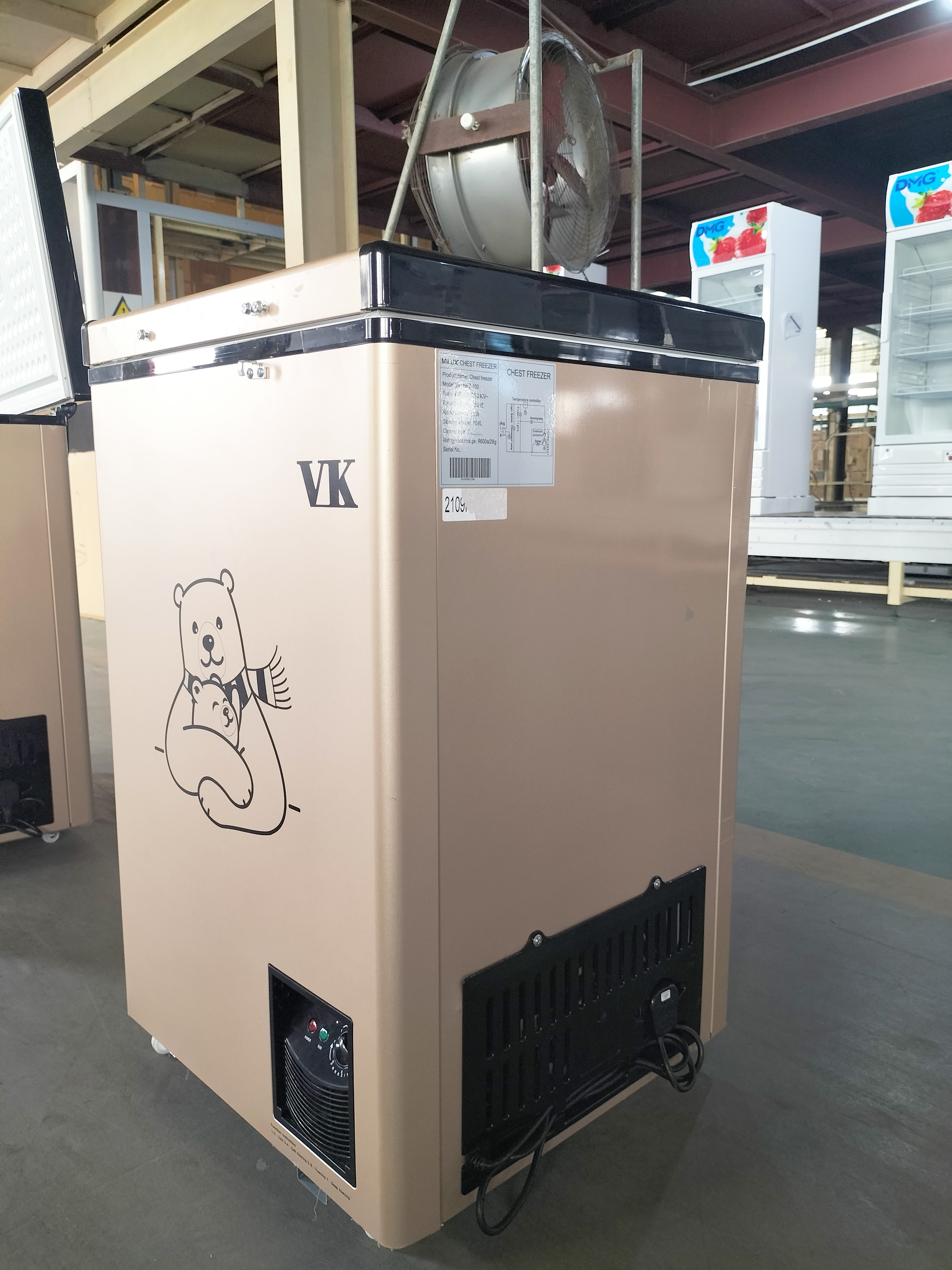 Mini White Refrigerator, Freezer and Chiller Combo