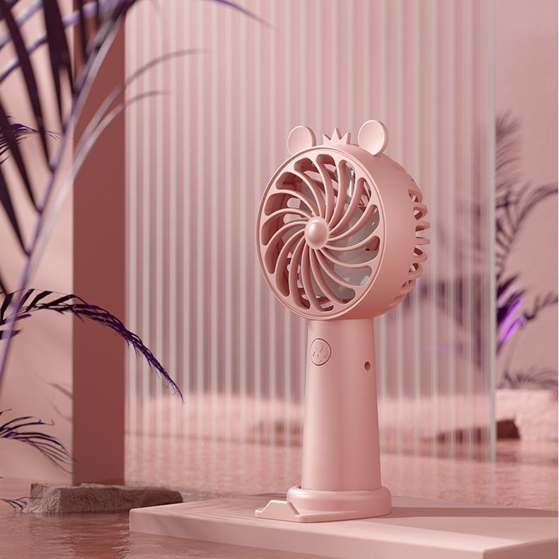 Handheld Fan, USB Rechargeable, Cartoon Mini Portable Electric Fan