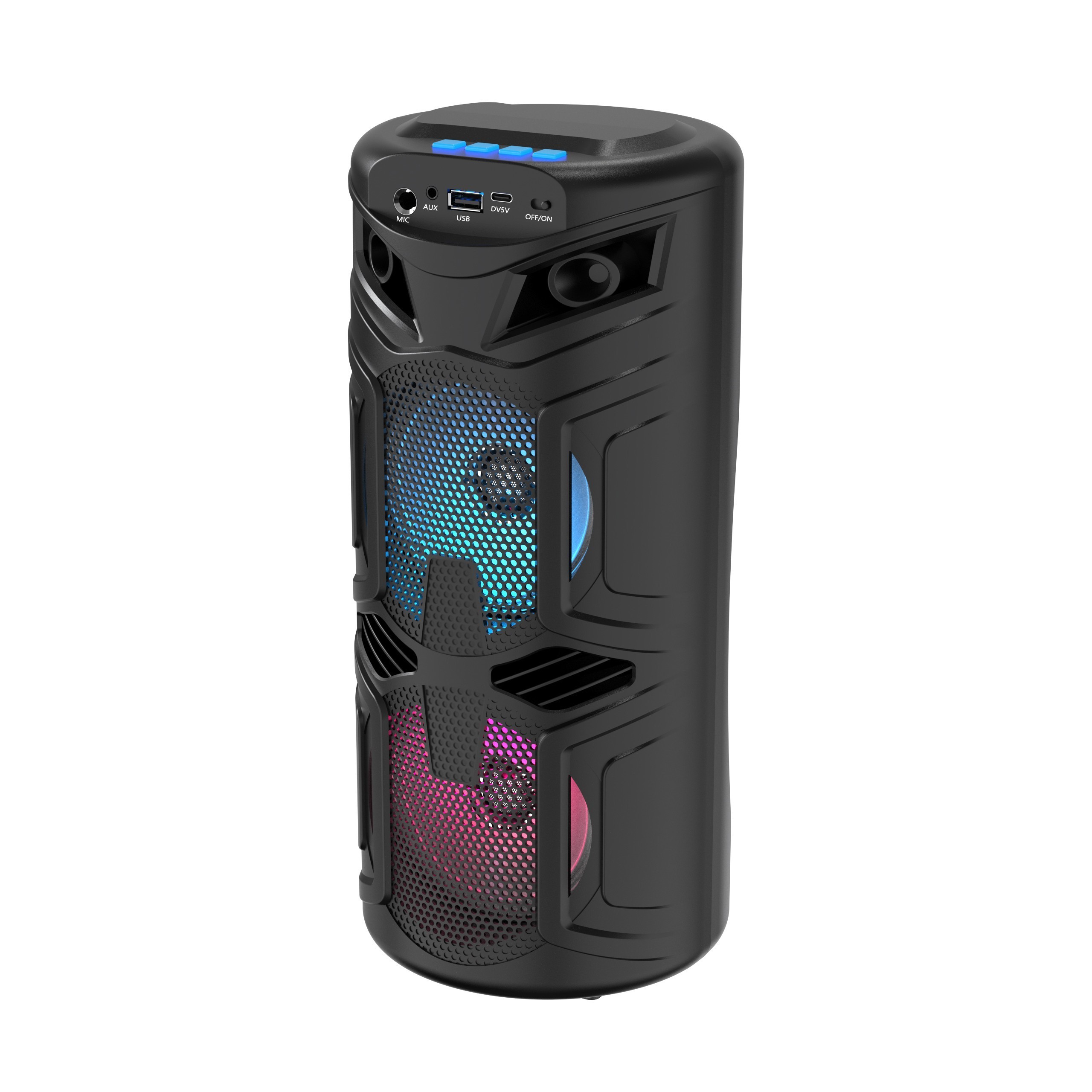Portable Multifunctional Fashion Speaker with RGB Lighting – Bluetooth Connectivity and Multiple Input Options