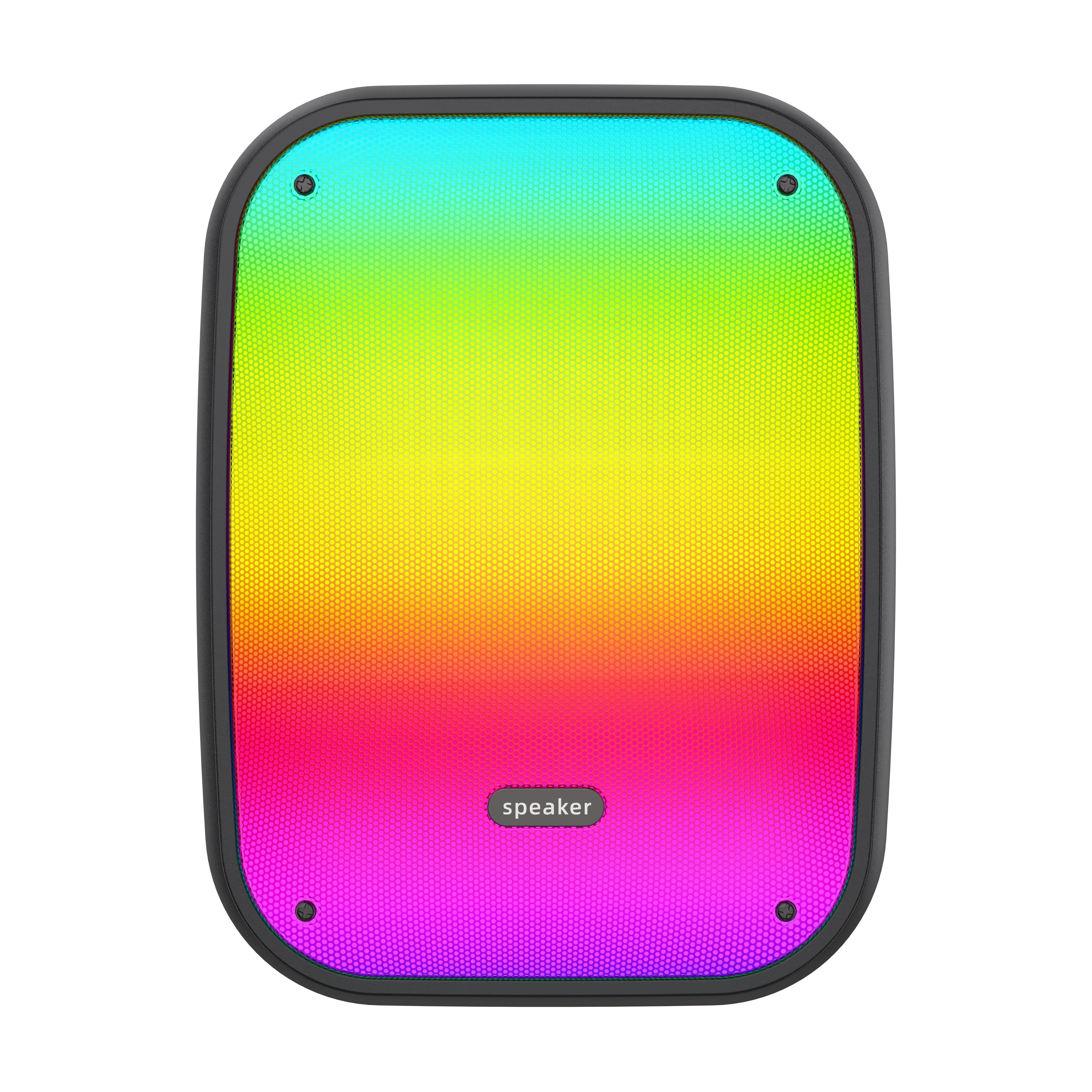 Stylish Portable Speaker with Colorful Gradient Lights – Bluetooth Connectivity