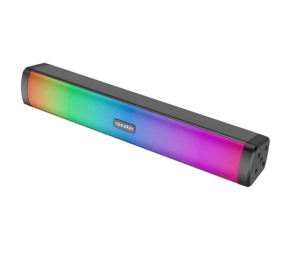 Colorful Desktop Soundbar Speaker – Bluetooth Connectivity with Dynamic LED Effects