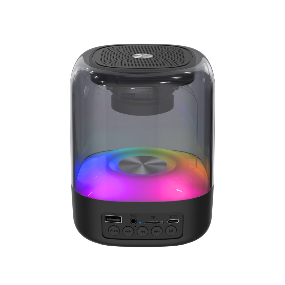 Bluetooth Multi-functional Glass Light Speaker – Touch Control, Color-Changing LED