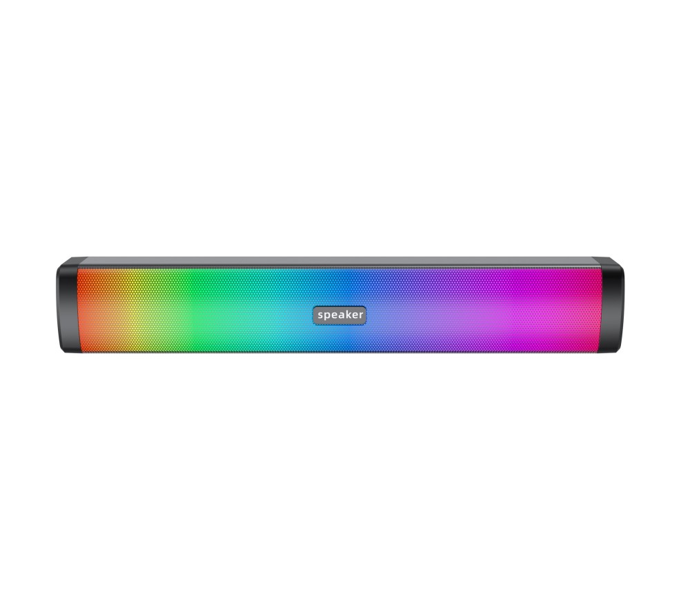 Colorful Desktop Soundbar Speaker – Bluetooth Connectivity with Dynamic LED Effects