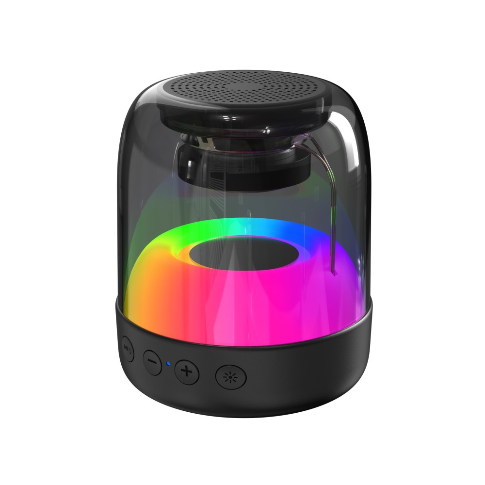 Multifunctional Glass Light Speaker with RGB LED Effects – Bluetooth Connectivity and Colorful Illumination