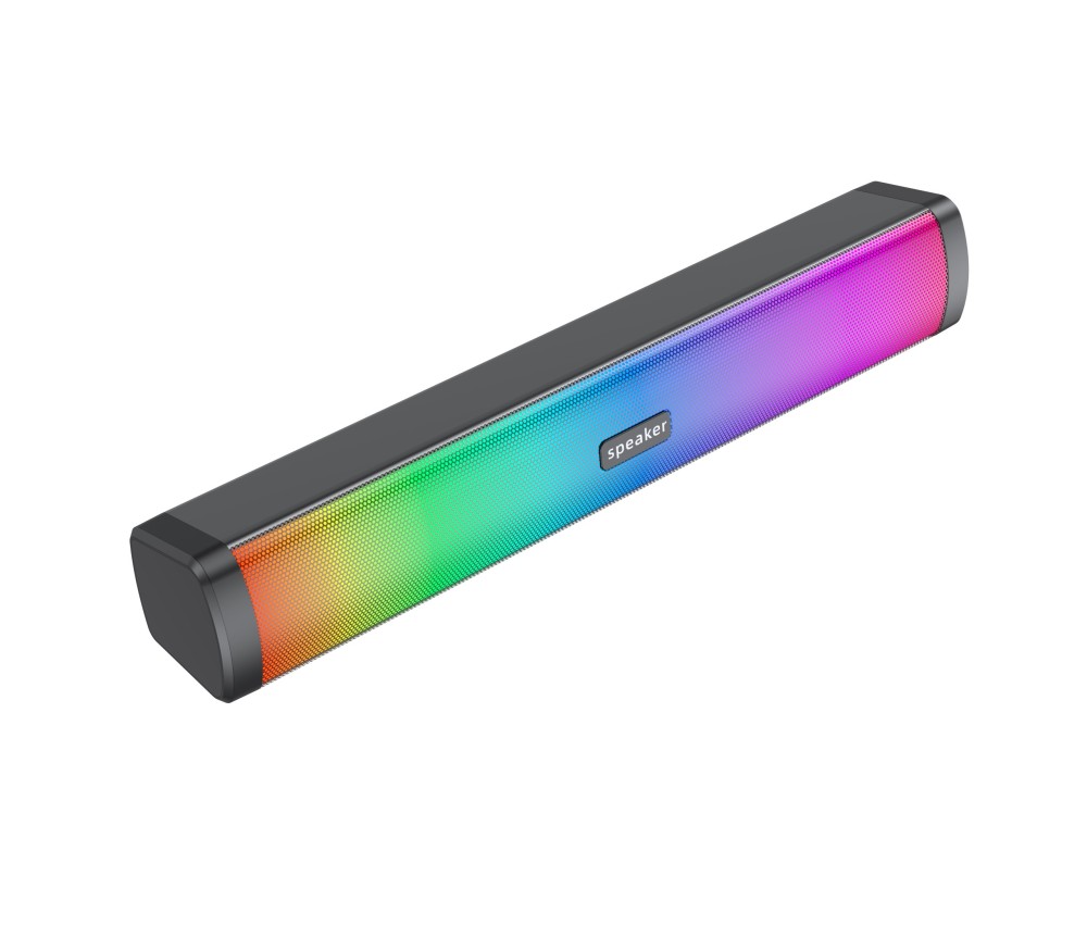Colorful Desktop Soundbar Speaker – Bluetooth Connectivity with Dynamic LED Effects