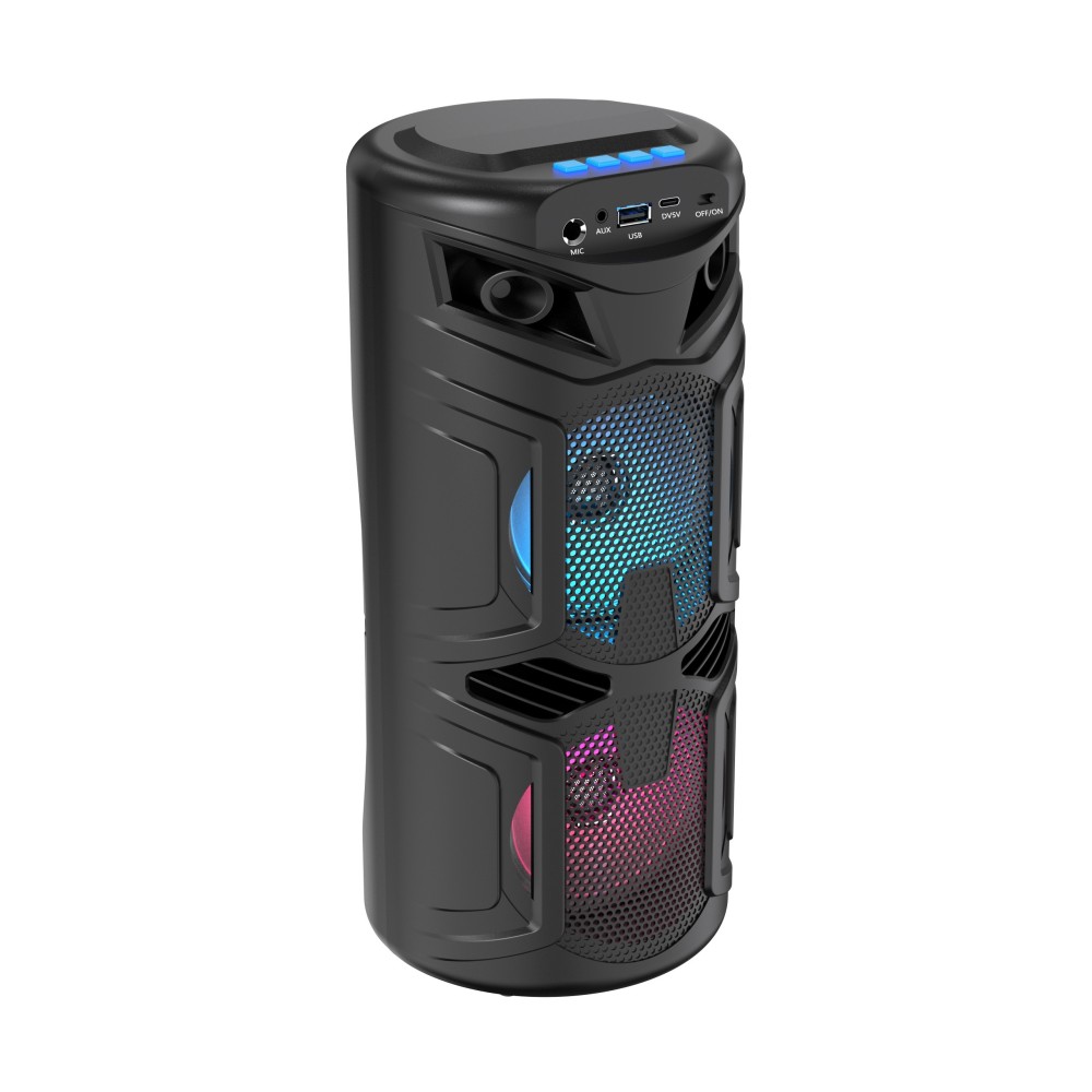 Portable Multifunctional Fashion Speaker with RGB Lighting – Bluetooth Connectivity and Multiple Input Options