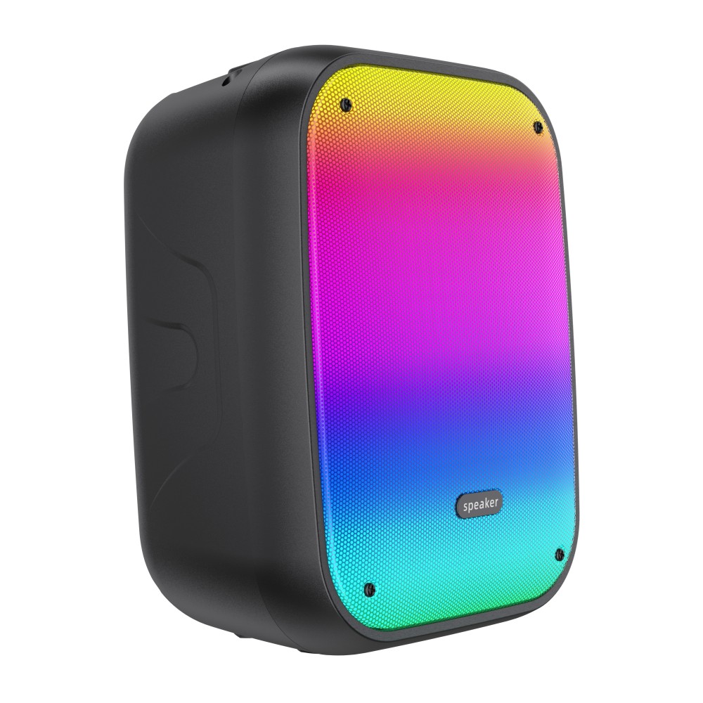 Stylish Portable Speaker with Colorful Gradient Lights – Bluetooth Connectivity