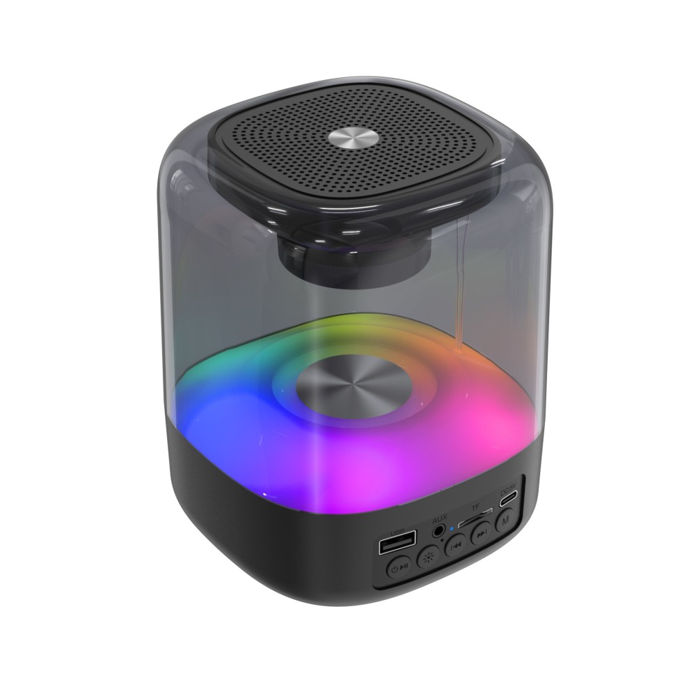 Bluetooth Multi-functional Glass Light Speaker – Touch Control, Color-Changing LED