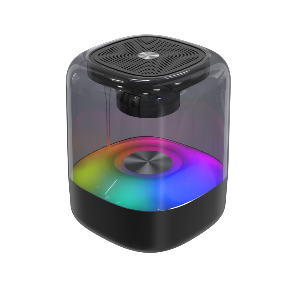Bluetooth Multi-functional Glass Light Speaker – Touch Control, Color-Changing LED